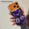 Phone Case: 2D Flat Lambskin Suitable for iPhone 18, 17, 16, 15, 14, 13Pro Protective Cases, Sparkling Butterfly, Christmas and Halloween Gifts ...