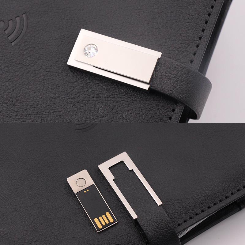 A5 Wireless Charging Notebook: Business Planner & Meeting Notes Organizer