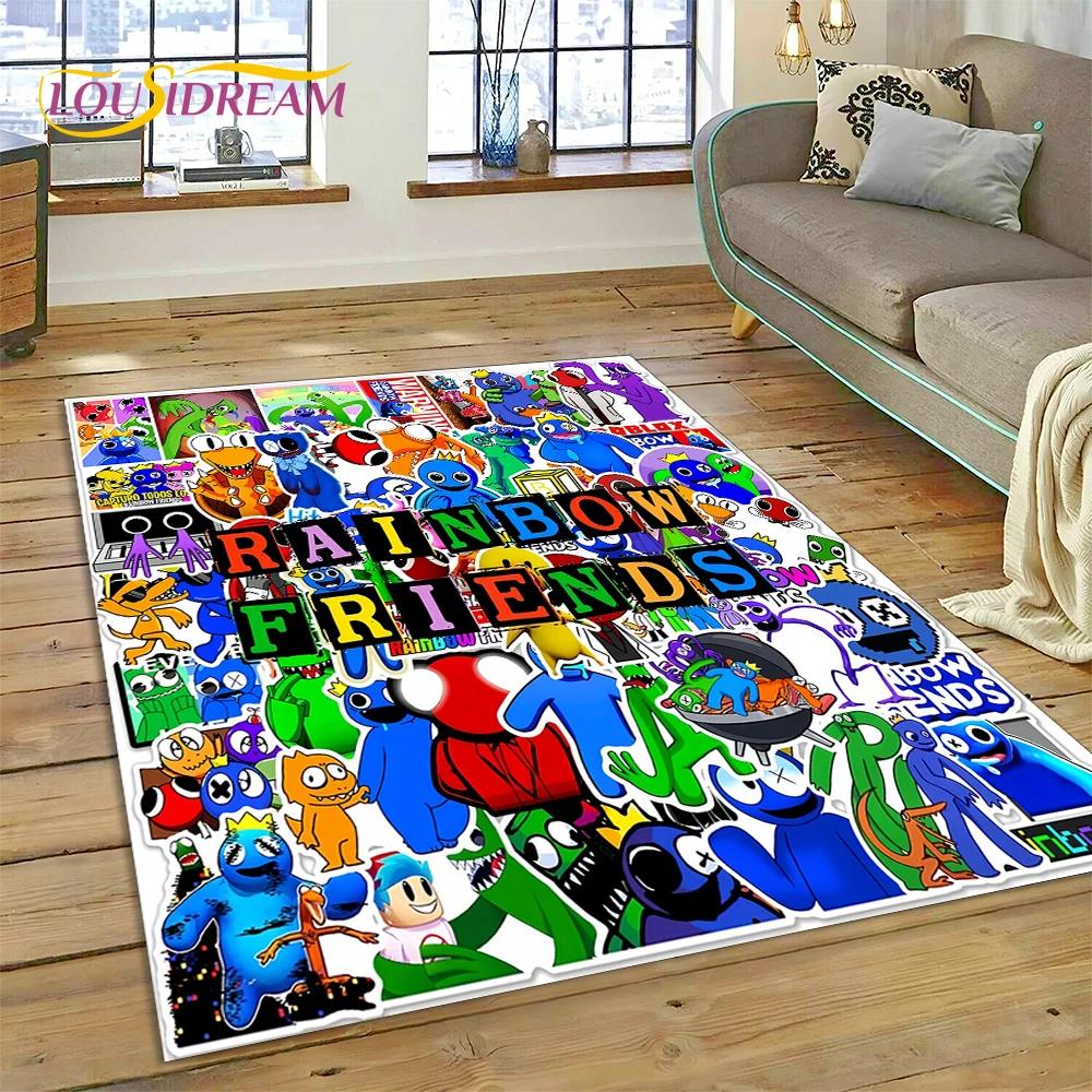 Game R-Rainbow Friends Cartoon Carpet Rug for Bedroom Living Room Home Sofa Decoration,Children Game Large Decor Floor Mat Gift