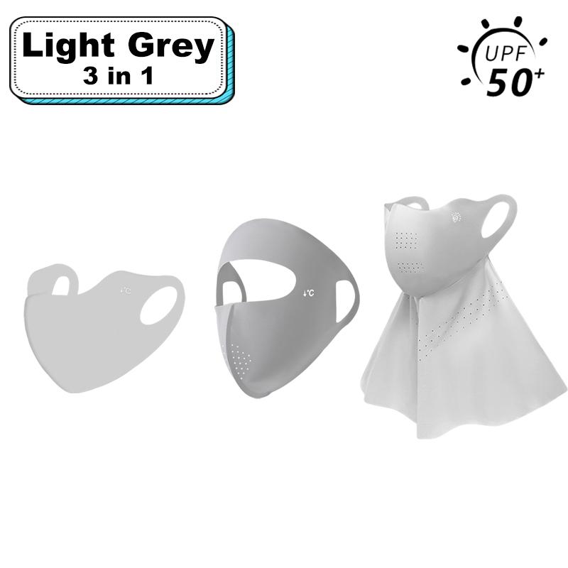 Sommar Isilke Ansiktsmask UV Solskydd Justerbar Andningsbar för Cykling Löpning Jakt Sportmask Unisex