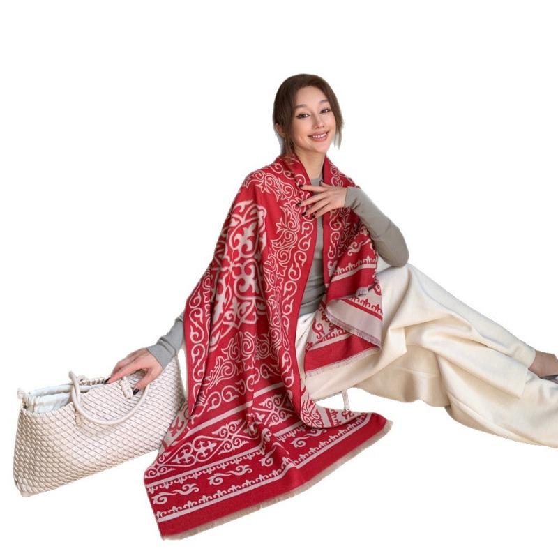 Imitation Cashmere Scarf Women's Warm Thickened Versatile Fashion Office Shawl