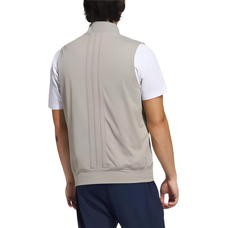 Adidas Ultimate365 Tour Zipper Solid Color Stand Collar Vest Men Vests Light-Brown IM7898