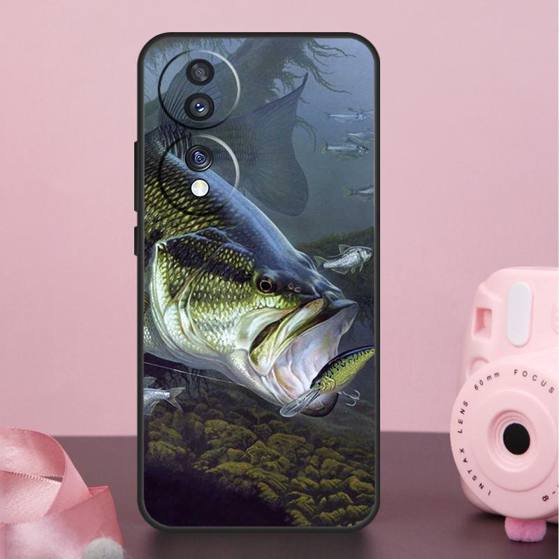 Bass Fishing Lake Fisherman Case For Honor X8b X9b X6a X7a X8a X9a X6 X7 X8 X9 50 70 90 Magic 5 Lite Magic 6 Pro Cover