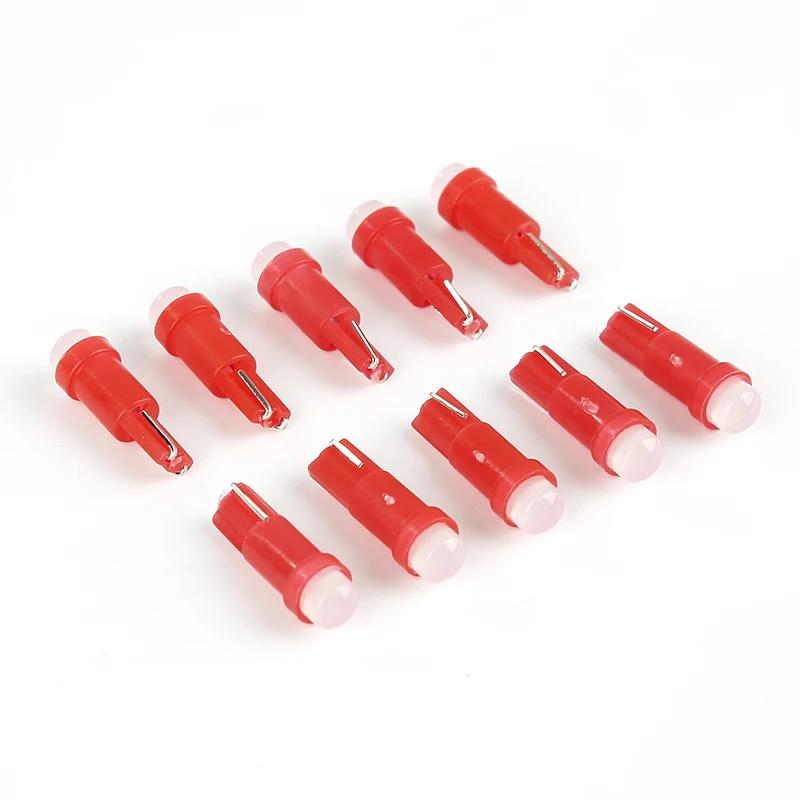 20ks Auto LED žárovka T5 LED světla T5 COB 12V Červená Modrá Zelená Auto Boční Patice Palubní Deska Měřidlo Kontrolka Žárovky