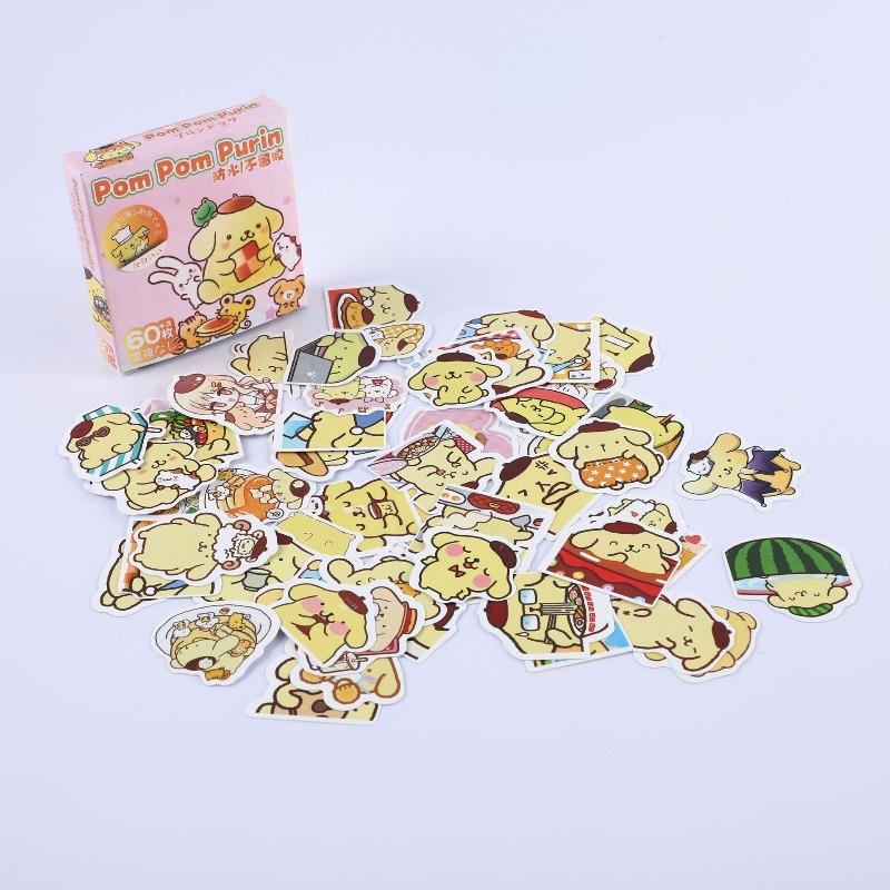 2026 NEW 60Pcs Hello Kitty Kuromi Cinnamoroll Pochacco Stickers for Kids Girls DIY Laptop Phone Diary Cute Cartoon SanrioSticker