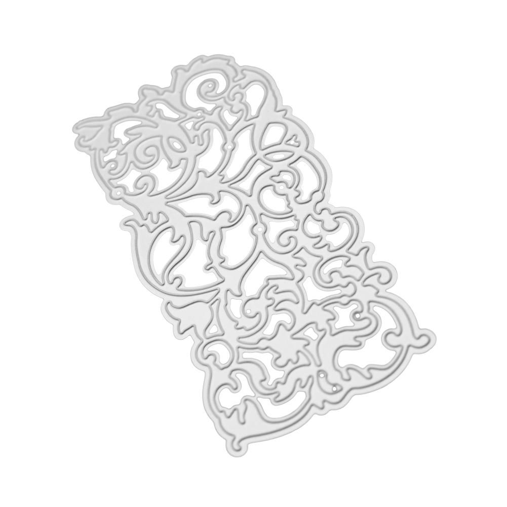 Rechteckiger Figurenrahmen, silberne Metallschablone, Präge- und Stanzformen für die Herstellung von DIY-Scrapbooking-Papieralben und Karten