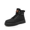 Winter Men's High-top Thick-soled Martin Boots Plus Velvet Warm Cotton Shoes Outdoor Workwear Boots