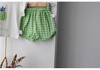 Korean 2026 Kids' Summer Fruit Tee & Plaid Shorts Set