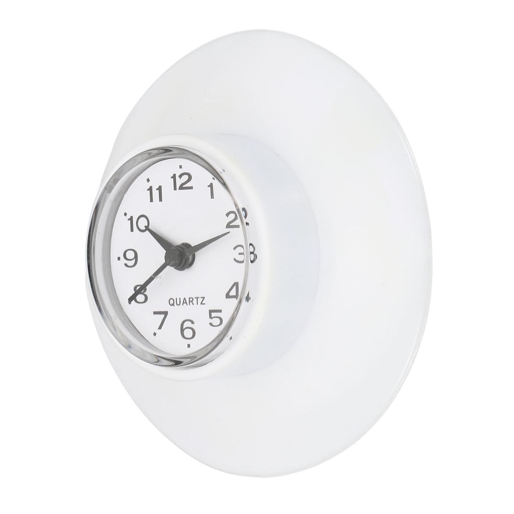 Uxcell Wall Clock, Mini Cute Bathroom Kitchen Mirror Suction Wall Clock Waterproof Quartz Clocks for Shower Home Decoration