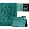 For iPad Pro 11 (2024) Case Cats Imprinted PU Leather Card Slots Tablet Cover