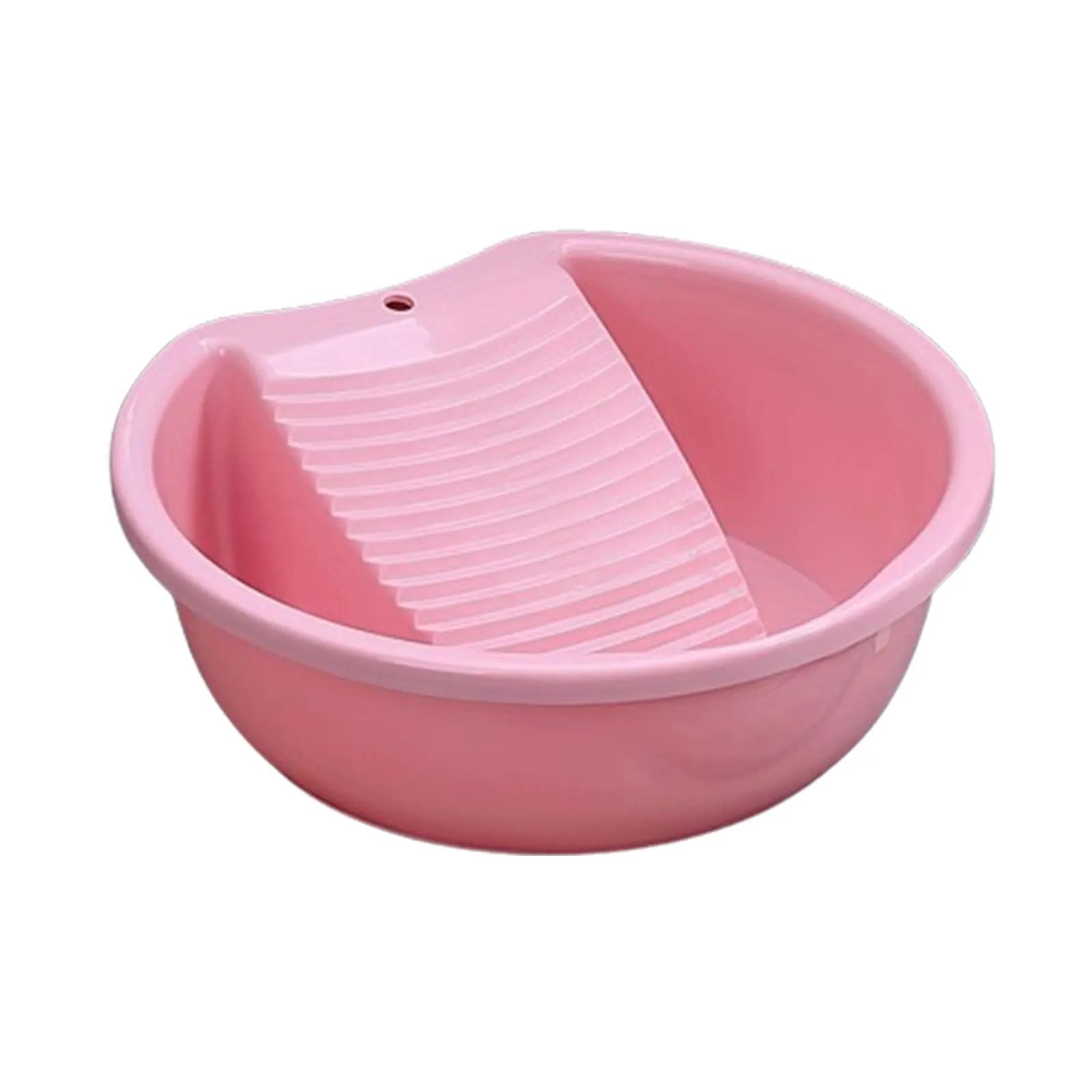 Washboard Basin Convenient Non Slip Plastic Washboard Washing Clothes Laundry Basin for Clothes T Shirts Blouses Socks Hand Wash розовый