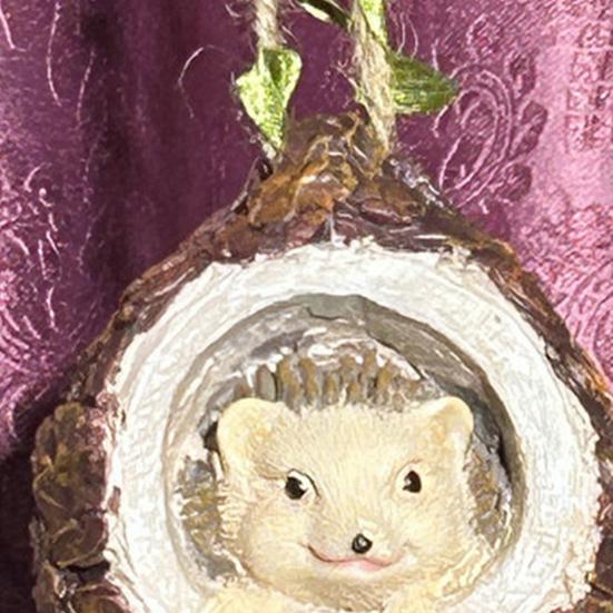 Little Hedgehog Ornament Cartoon Design Resin Craft Garden Statue Outdoor Indoor Balcony Flower Bed Patio Decoration