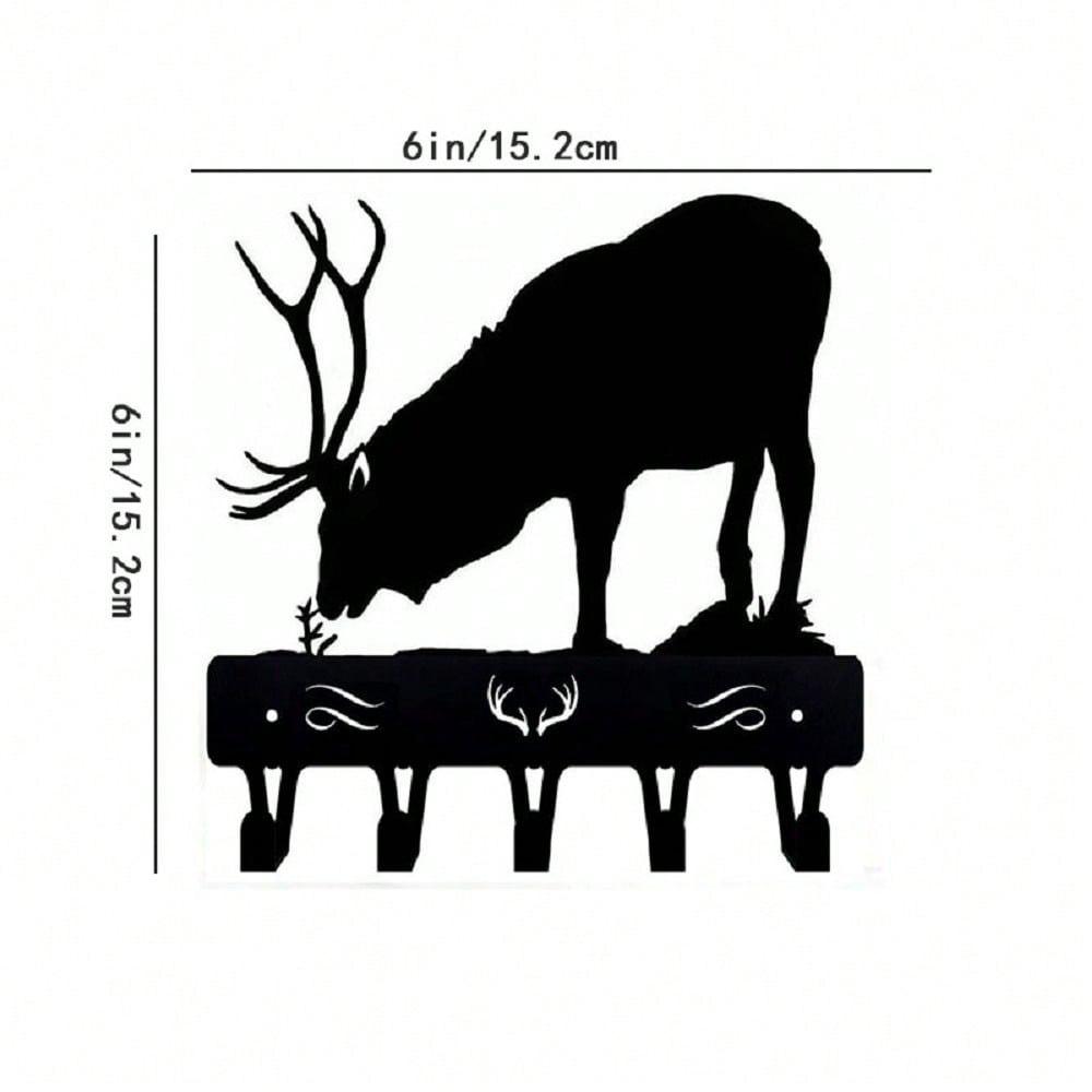 Wall Mounted Deer Antler Rack Coat Key Hat Hanger Rustic Entryway Storage Organizer Home Decor