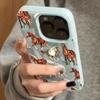 Horse Design Phone Case For iPhone 11 12 13 14 15 16 17 Pro Max Plus Air Shockproof Folds Texture Cover With Ideal Birthday Gift