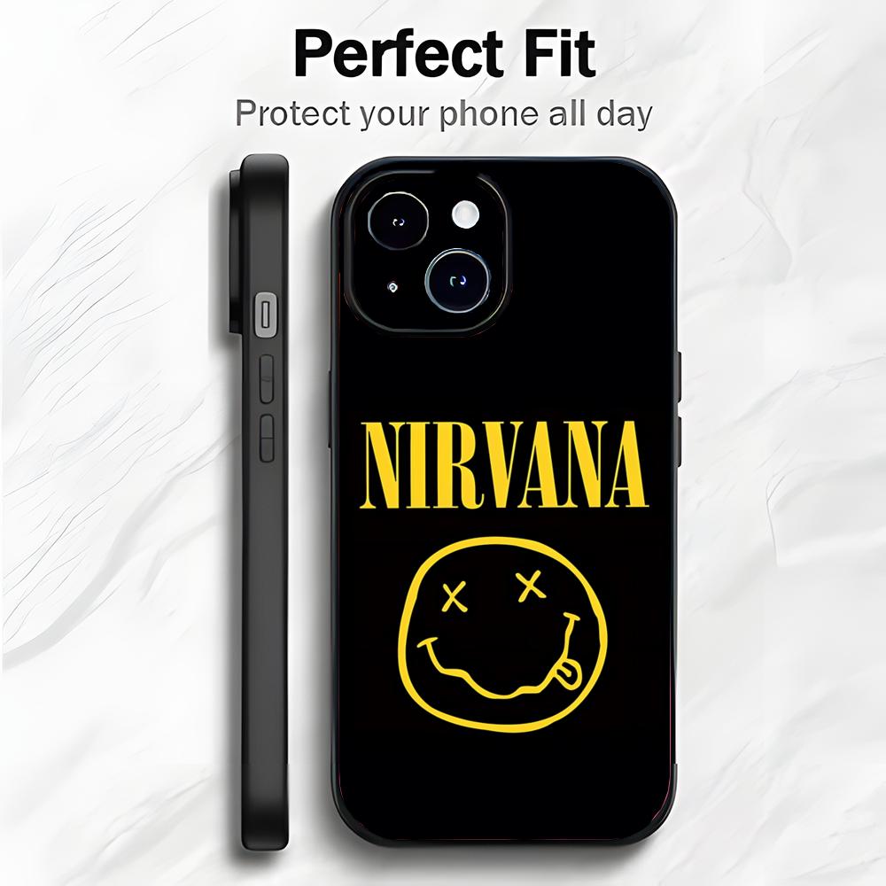 

Grunge Legendary American Band N-Nirvana Phone Case Phone Case Soft Packaging Lightweight For iPhone17 16 15 14 13ProMax iphone12promax