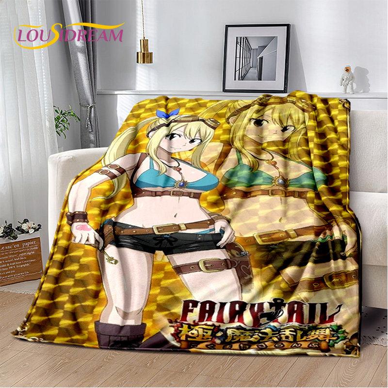 Fairy Tail Ιαπωνικό Άνιμε Κινούμενο Σχέδιο Μαλακή Βελούδινη Κουβέρτα, Κουβέρτα Φλις Ριχτάρι για Σαλόνι Υπνοδωμάτιο Κρεβάτι Καναπέ Πικνίκ Κουβέρτα Κάλυψης Παιδί