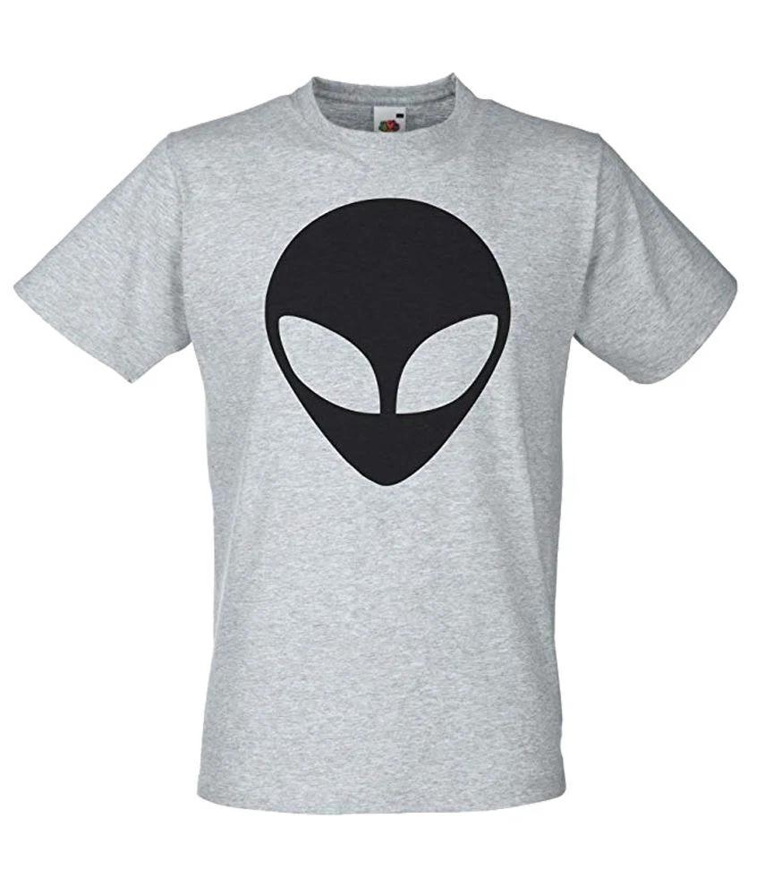 

Adults Alien Head Extraterrestrial Martian Outer Space Unisex Grey T-Shirt 4XL