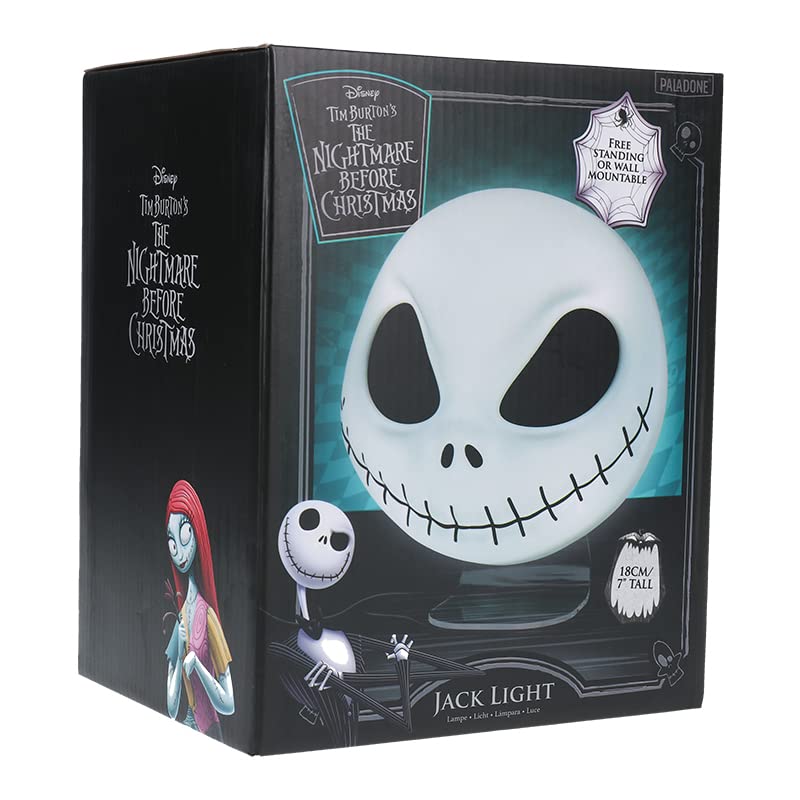 Paladone Nightmare Before Christmas Mask Light Officially Licensed Disney Merchandise Novelty Light USB Powered Desk Lamp Light Spooky Decor Movie