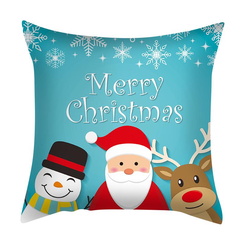 45cm Christmas Cushion Cover Navidad Merry Christmas Decorations For Home 2025 Xmas Noel Cristmas Ornaments New Year Gifts