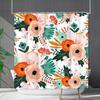 Shower Curtain Waterproof And Mildew-Proof 3D Digital Printing Plant Flower Plant Shower Curtain Bathroom Partition