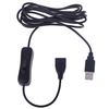 1Pc Usb-kabel Männlich Zu Weiblich Schalter Auf Aus-kabel Toggle Led Lampe Power Linie 2M