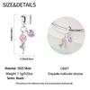 Original Copper Charms Luxury Pink Rose Pendant Plant Beads Fit Bracelet Diy Women Making Delicate Gift