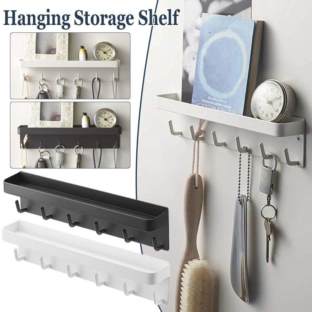 

Подвесная полка для хранения полотенец, крючок для ключей из углеродистой стали, прочный органайзер для мелких предметов, коридор
