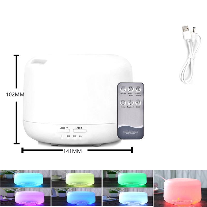 500ML Ultrasonic Air Humidifier & Aroma Diffuser - Muji Style, USB, Large Capacity