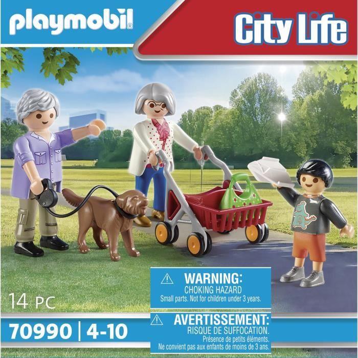 PLAYMOBIL - 70990 - City Life - Grands-Parents Avec Petit-Fils