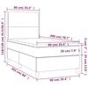 3141665 vidaXL Lit à sommier tapissier avec matelas Gris clair 90x200 cm Tissu