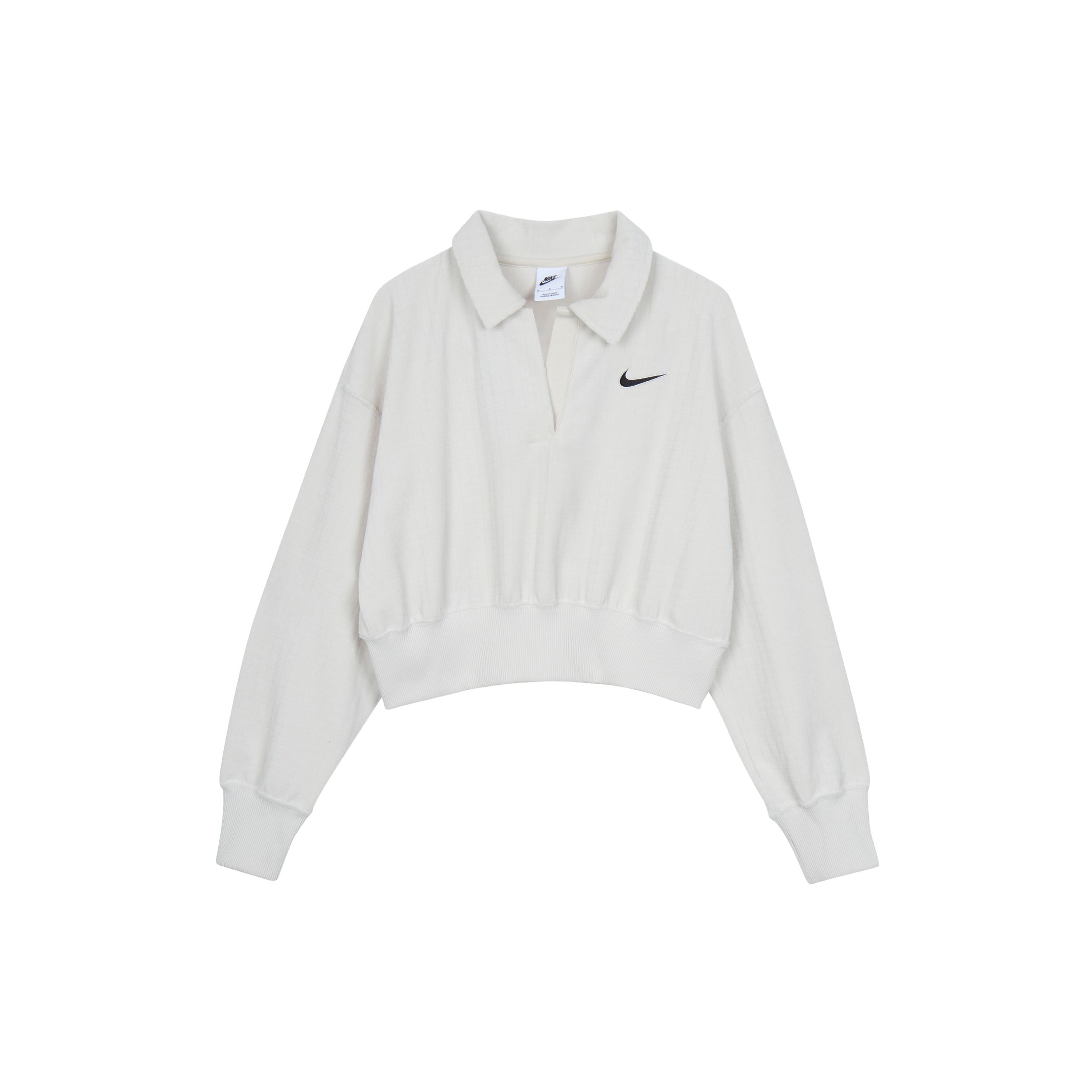 

Nike Sportswear Logo Crop Pullover Hoodie Women Tops Light-Bone DV7815-072 XL
