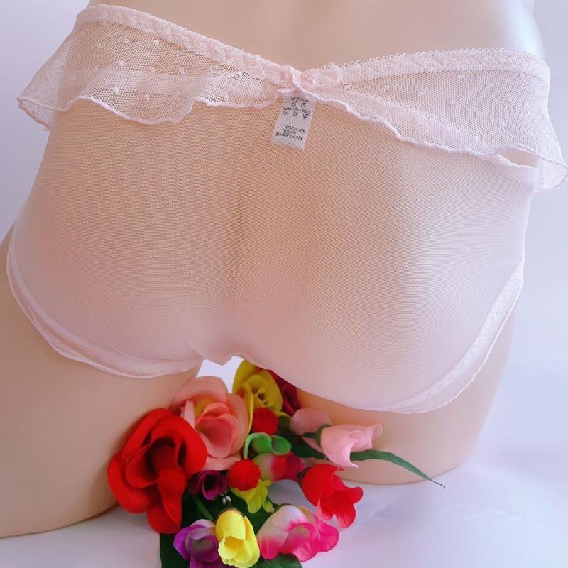 Mesh Transparent Sissy Lingerie Crossdress Underwear Japanese Women Panties For Men Sexy Side Open Briefs Gay Male Nightwear