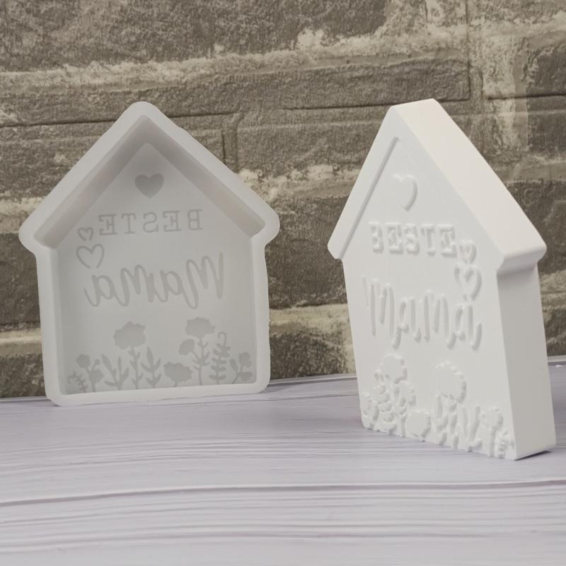 Muttertag Silikon Kerzenformen für Epoxidharz Handgemachte Kerze Silikon Seifenformen Hausform Silikon Kerzenform