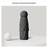 Compact Capsule Umbrella with UV Protection and Black Glue Sunshade