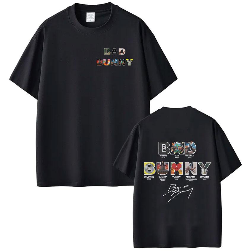 

Rap Singer Bad Bunny Album Cover Tshirt I Shot More Photos DTMF Mens Womens Tshirt Harajuku Hiphop Fashion Cotton Tshirt M