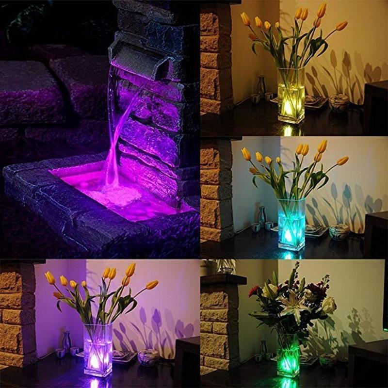 1 Stück Wasserdichte Tauch-LED Unterwasserleuchte Batteriebetrieben RGB Nachtlicht für Aquarium Schwimmbad Party Lampe