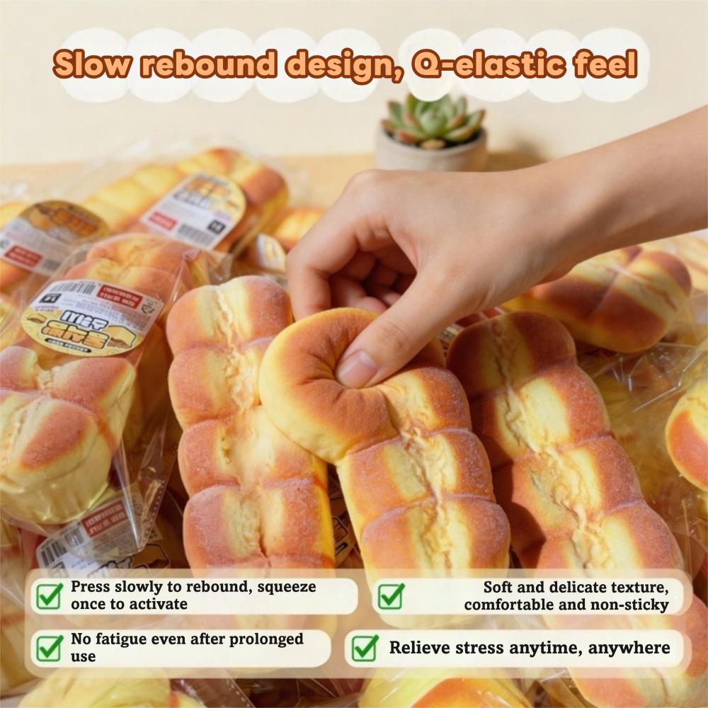 Soft Texture Slow Rising Toy PU Material Bread Squeeze Toy Funny Stress Relief Toy  For ASMR