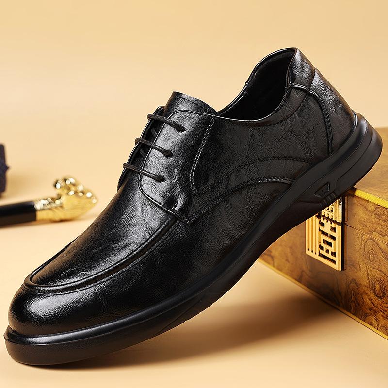 Leather shoes men's British men's casual leather shoes simple shoes men's shoes