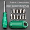 20Piece Multi Bit Ratchet Screwdriver Set for Home Repair and DIY Projects with Carbon Steel Construction