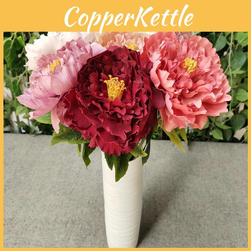 Flowers Artificial Peony Stems Wedding Centerpiece Vintage Style Home Floral