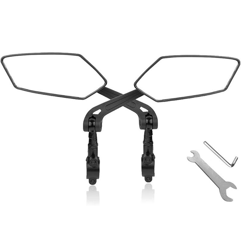 360° Rotatable Bicycle Rearview Mirror Adjustable Handlebar Reflector for Bike Scooter Motorcycle Cycling