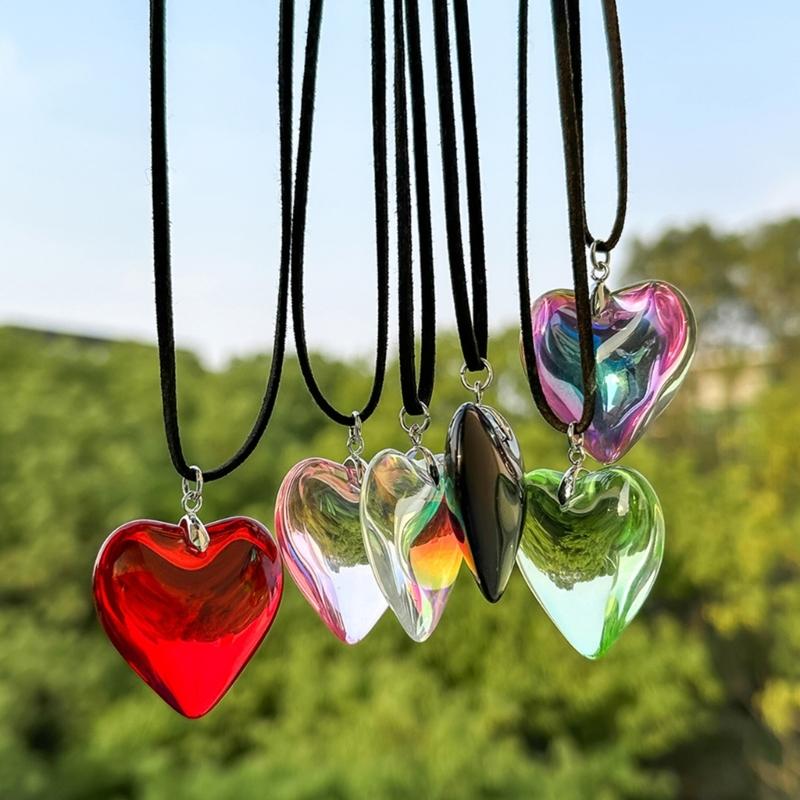 Gothic Irregular Big Love Heart Pendant Waist Belly Chain Women Korean Velvet Body Chain Adjustable Chain Y2K Jewelry