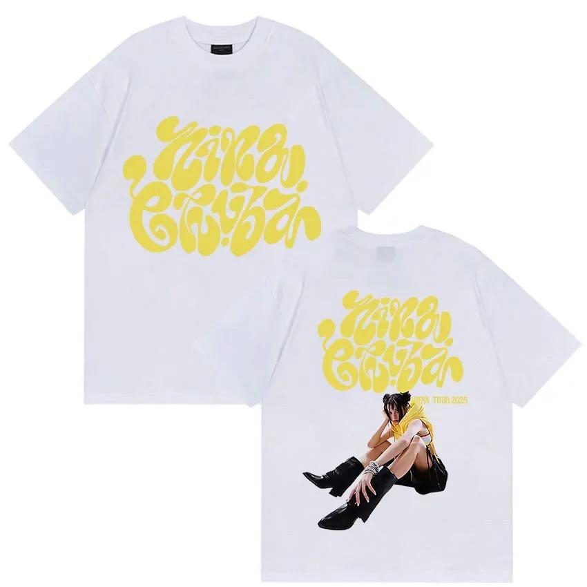 Nina Chuba Album Tour Print Tees for Fans Men Women Hip Hop Clothing Short Sleeve Tshirts Retro Fashion Oversized Cotton Tops