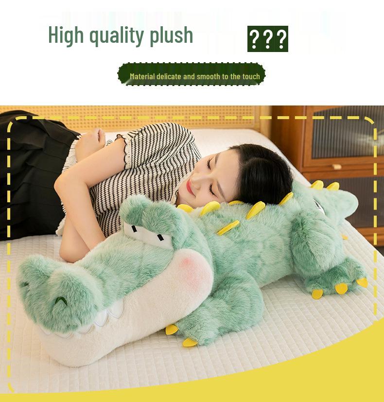 Mr. Crocodile Plush Toy - Cute Large Sleeping Pillow for Kids