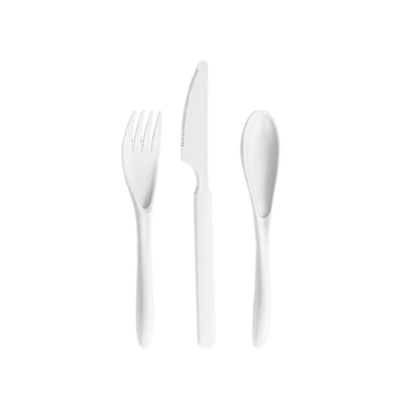 Wheat Straw Travel Cutlery Set: Knife, Fork, Spoon with Storage Box