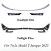 Folie de protecție pentru faruri și stopuri TPU Negrit Model Nou Y Filme Lămpi cu Schimbare de Culoare Negru Pentru Tesla Model Y Juniper 2025