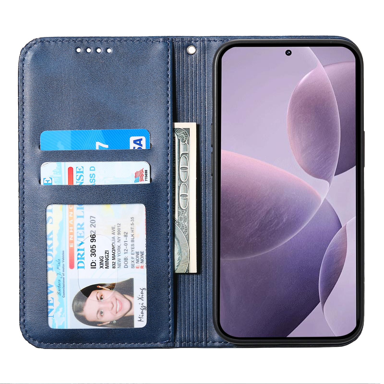 

For Xiaomi Redmi Note 14 4G (164.84mm) Case Calf Texture PU Leather Phone Cover with Wallet Rose Gold