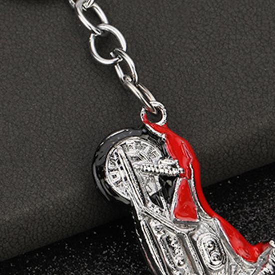 Motorcycle Keychain Alloy Rhinestone Metal Key Ring  Multiple Colors Cool Car Keychain Accessories for Men Women Accessories