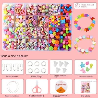 Kunsthandwerksset zum Herstellen von Armbändern, Perlenspielzeug, Schmuckset, DIY-Perlenherstellungsset, Spielzeug, Kinderspielzeug