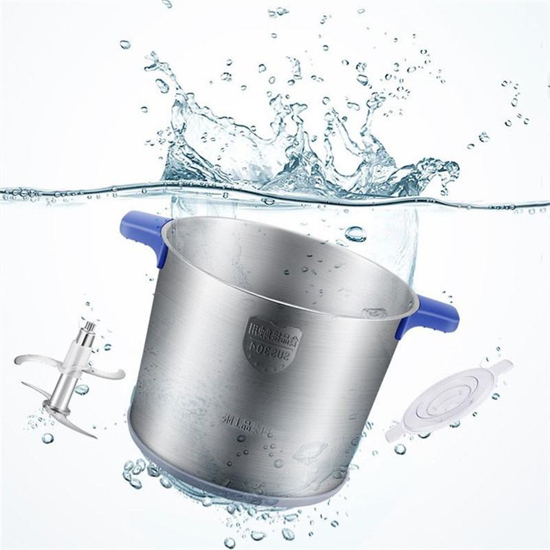 8L Household Electric Meat Grinder Commercial Stainless Steel Meat Slicer Kitchen Large Capacity Food Processor